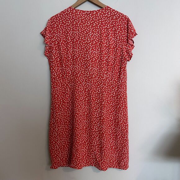 Rails Red Floral Daisies Dress Size Large - Picture 10 of 11